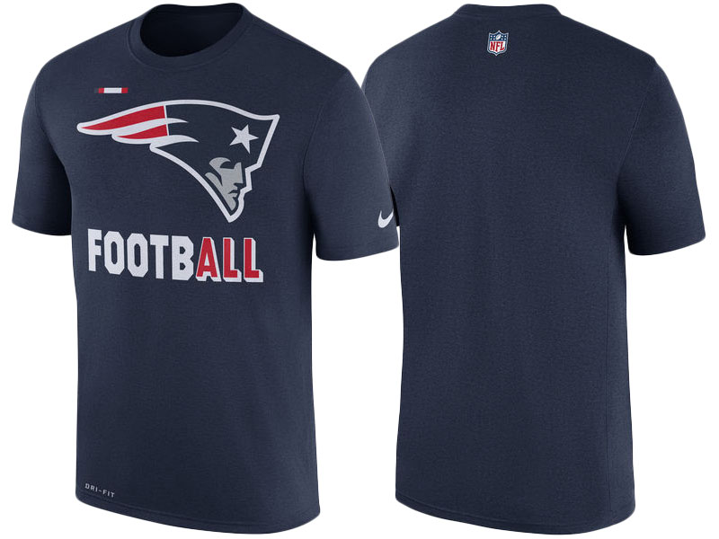 New England Patriots Navy Legend Football Performance Short Sleeve T-Shirt