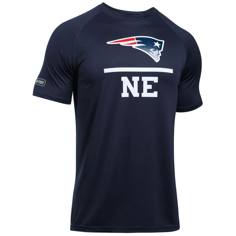 New England Patriots Navy Under Armour Combine Authentic Lockup Tech T-Shirt