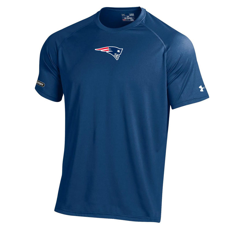 New England Patriots Navy Under Armour NFL Combine Authentic Core Tech T-Shirt