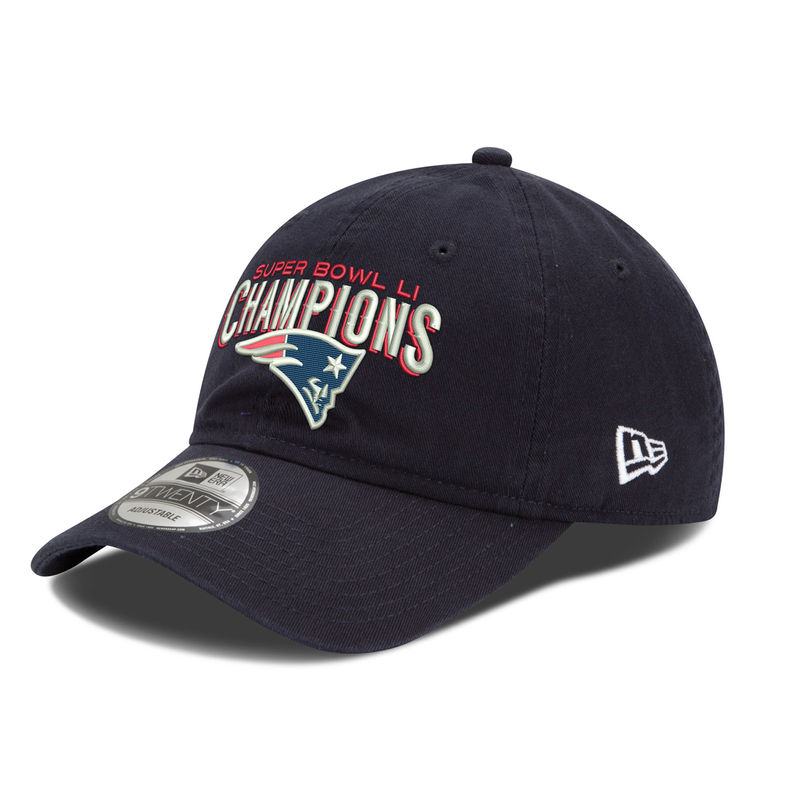 Super Bowl LI Champions New England Patriots Navy 9TWENTY Adjustable Hat