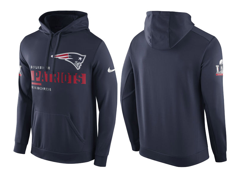 New England Patriots Navy Super Bowl LI Team Travel Circuit Performance Hoodie