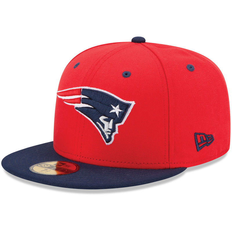 New England Patriots Red Navy 2Tone 59FIFTY Fitted Hat