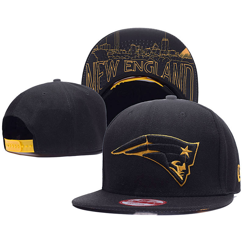 New England Patriots New Era Black Super Bowl 50 Gold Collection 9FIFTY Adjustable Hat