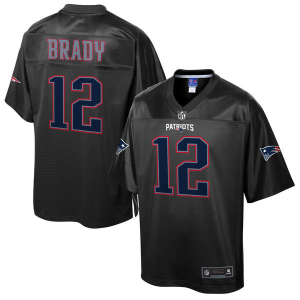 New England Patriots #12 Tom Brady Pro Line Black Reverse Fashion Jersey