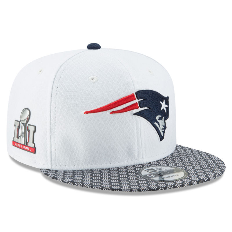 Super Bowl LI New England Patriots White Opening Night 9FIFTY Snapback Adjustable Hat