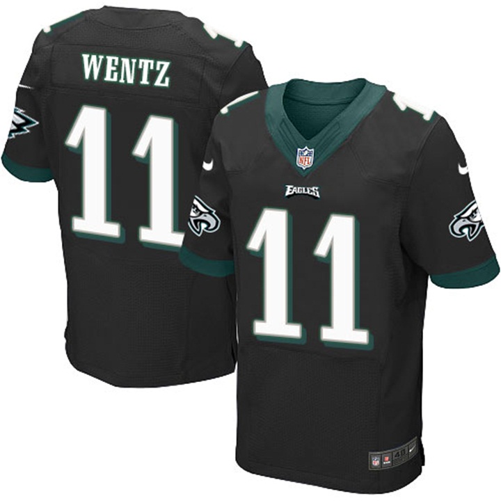 Philadelphia Eagles #11 Carson Wentz Black Elite Jersey