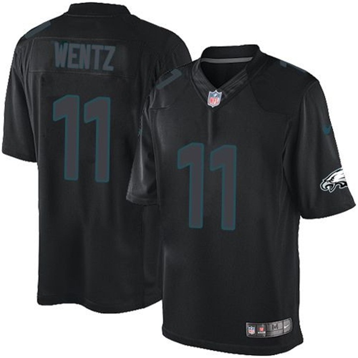 Philadelphia Eagles #11 Carson Wentz Black Impact Limited Jersey