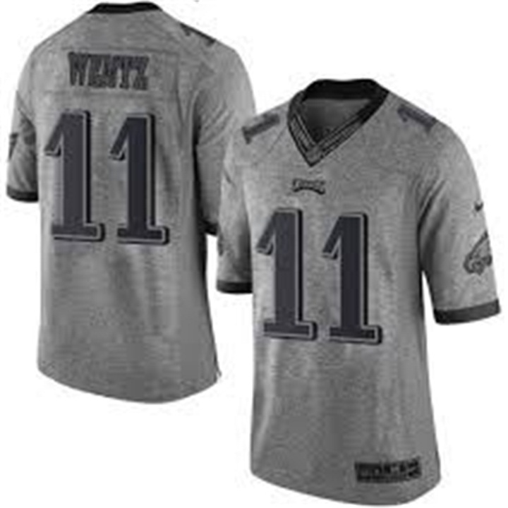 Philadelphia Eagles #11 Carson Wentz Gray Gridiron Limited Jersey