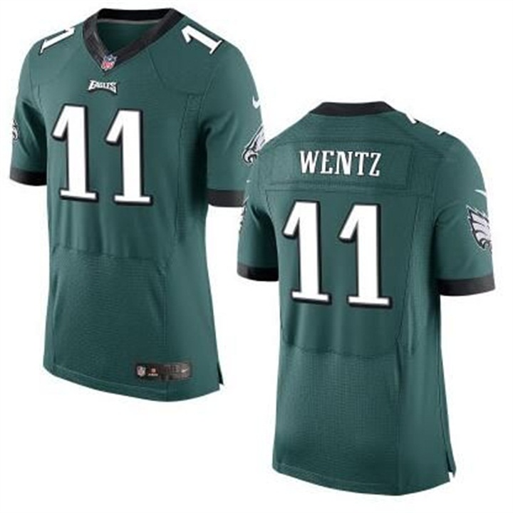 Philadelphia Eagles #11 Carson Wentz Green Elite Jersey