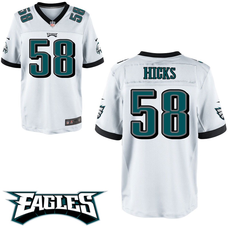 Philadelphia Eagles #58 Jordan Hicks White Elite Jersey