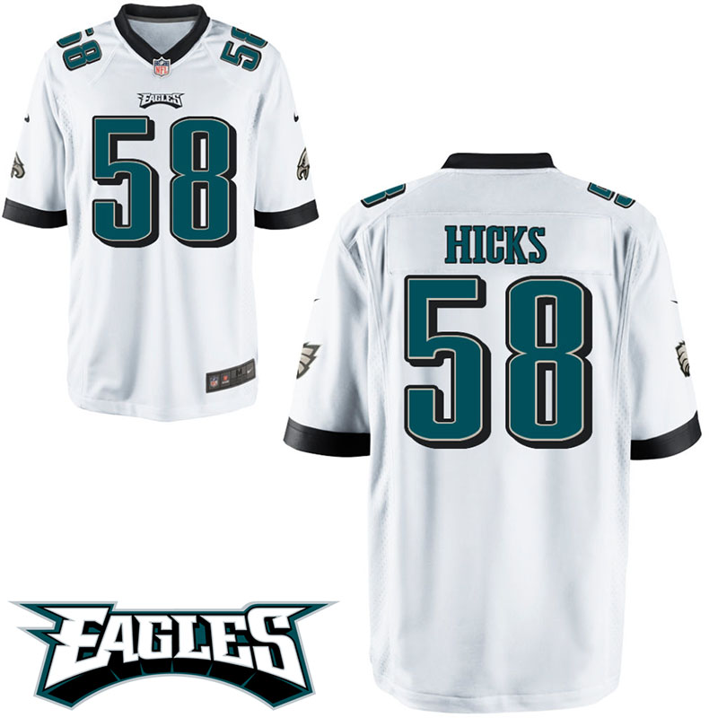 Philadelphia Eagles #58 Jordan Hicks White Game Jersey