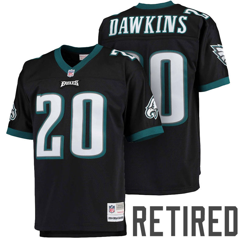 Philadelphia Eagles #20 Brian Dawkins Black Retired Player Replica Jersey