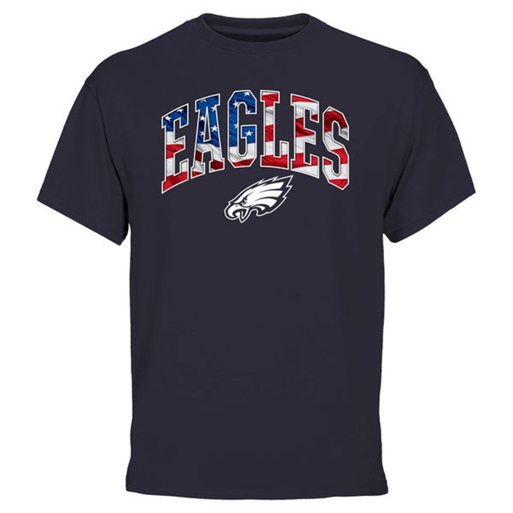 Philadelphia Eagles Pro Line Navy Banner Wave T-shirt