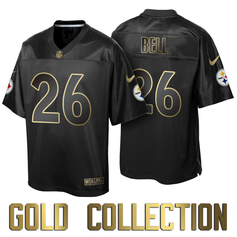 Pittsburgh Steelers #26 Le'Veon Bell Super Bowl 50th Black Gold Collection Jersey