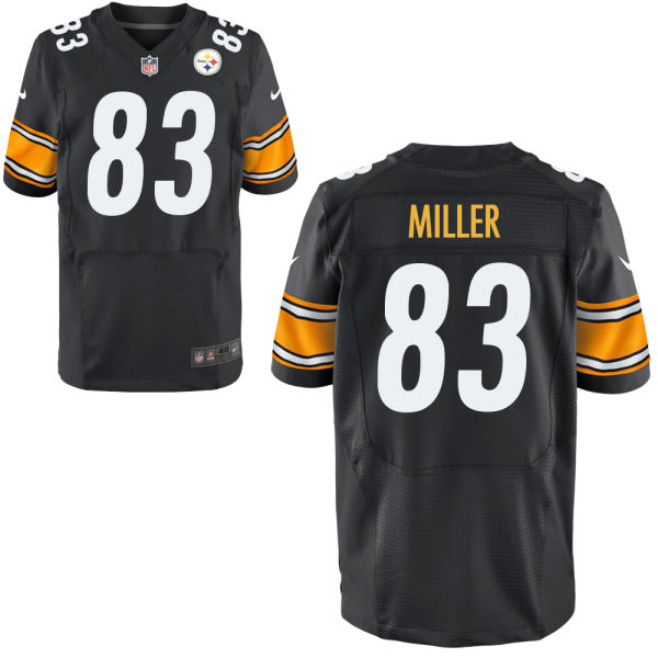 Pittsburgh Steelers #83 Heath Miller Black Retired Player Elite Jersey