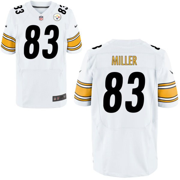 Pittsburgh Steelers #83 Heath Miller White Retired Player Elite Jersey