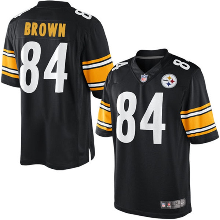 Pittsburgh Steelers #84 Antonio Brown Black Limited Jersey