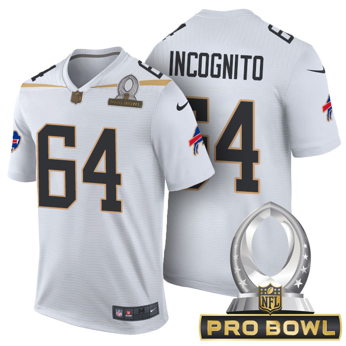 Team Rice #64 Richie Incognito White 2016 Pro Bowl Game Jersey