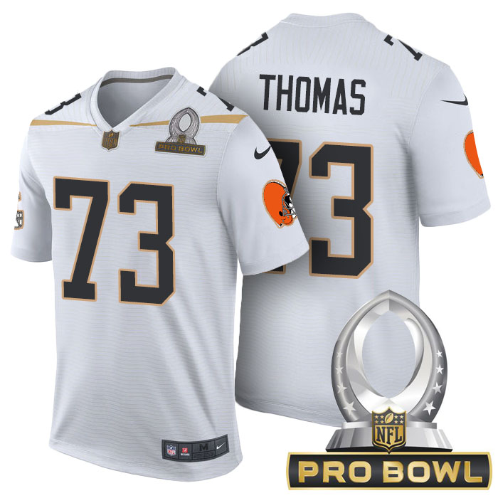 Team Rice #73 joe thomas White 2016 Pro Bowl Game Jersey