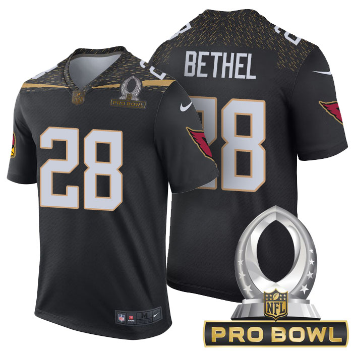 Team Irvin #28 Justin Bethel Black 2016 Pro Bowl Game Jersey