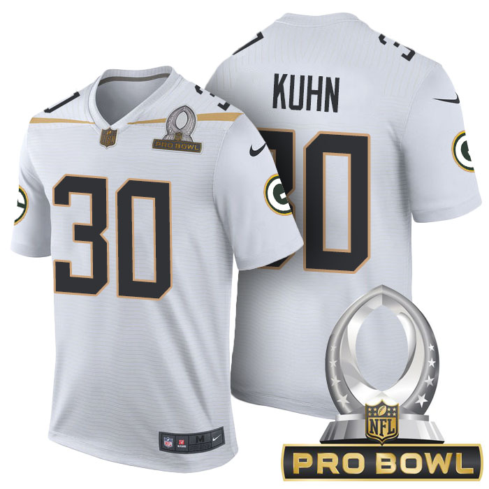 Team Rice #30 John Kuhn White 2016 Pro Bowl Game Jersey