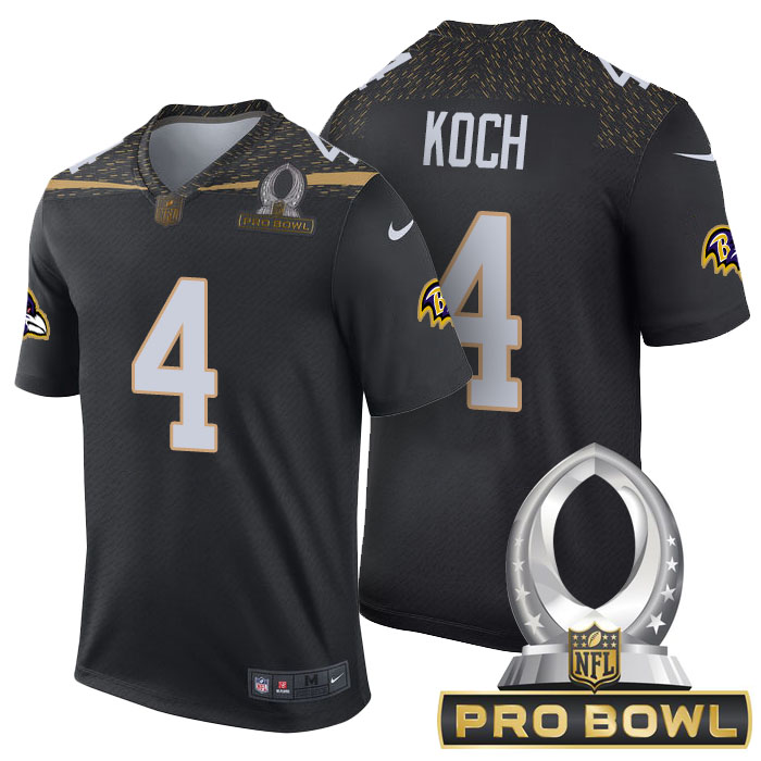 Team Irvin #4 Sam Koch Black 2016 Pro Bowl Game Jersey