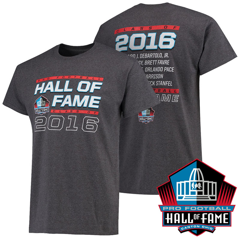 Pro Football Charcoal Hall Of Fame Class Of 2016 T-shirt