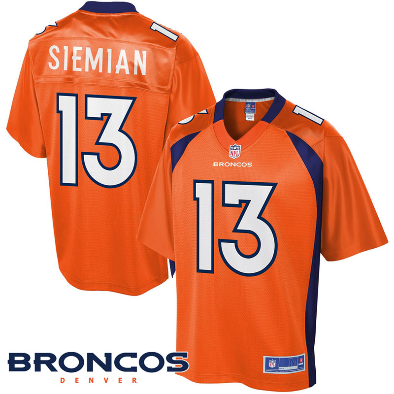 Pro Line Denver Broncos #13 Trevor Siemian Orange Jersey