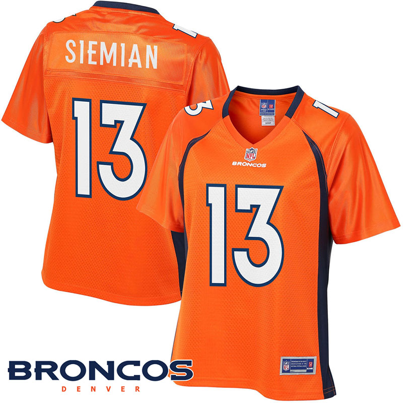 Pro Line Denver Broncos #13 Trevor Siemian Orange Game Jersey