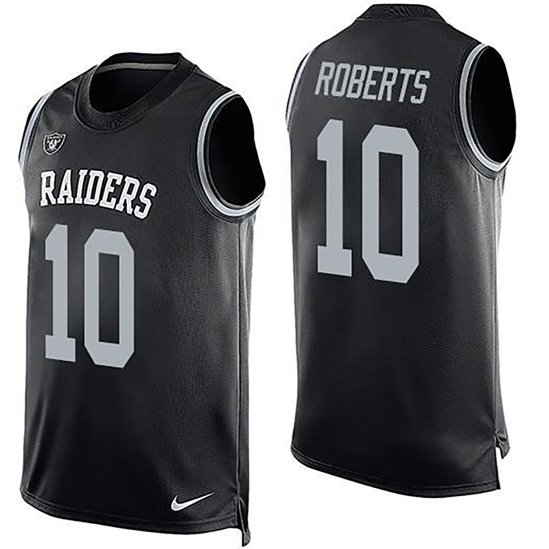 Raiders #10 Seth Roberts Black Team Color Men NFL Limited Tank Top