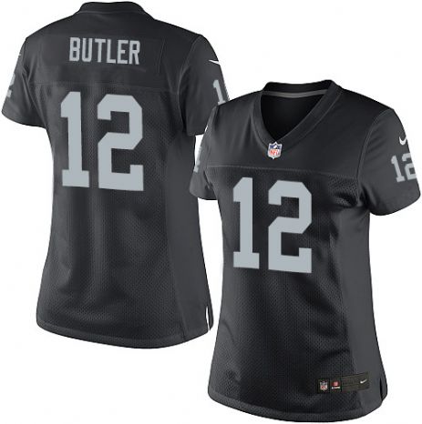 Women's Oakland Raiders #12 Brice Butler Black Elite Jersey