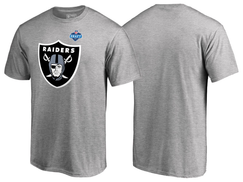 Oakland Raiders Heather Gray 2017 NFL Draft Athletic Heather T-Shirt