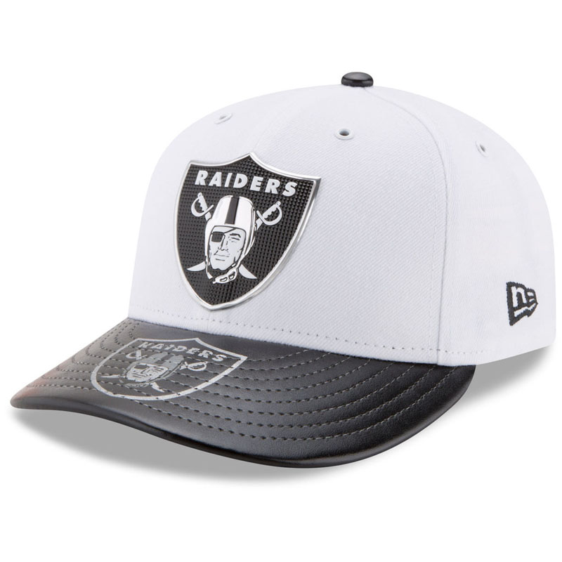 Oakland Raiders White 2017 NFL Draft Official On Stage Low Profile 59FIFTY Fitted Hat