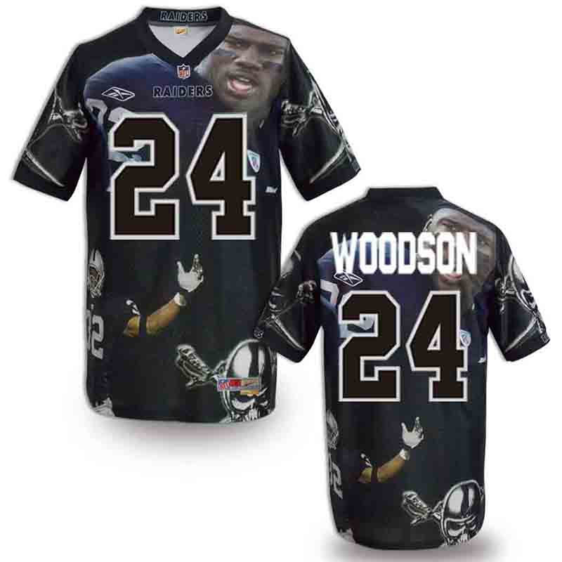 Oakland Raiders #24 Charles Woodson Fever Version Jersey