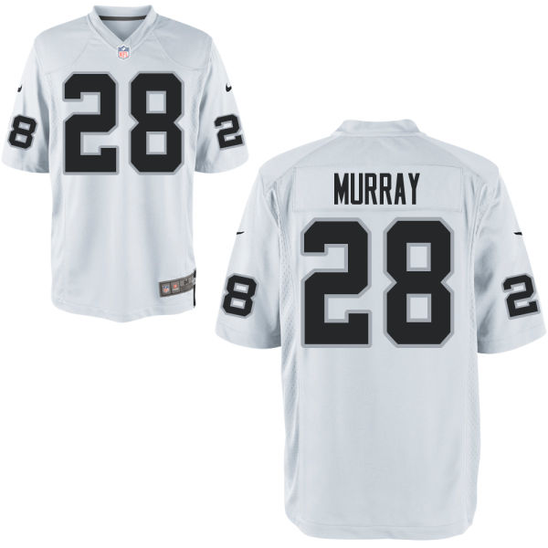 Oakland Raiders #28 Latavius Murray White Game Jersey