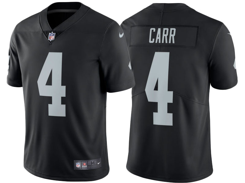 2017 Oakland Raiders #4 Derek Carr Black Vapor Untouchable Limited Jersey