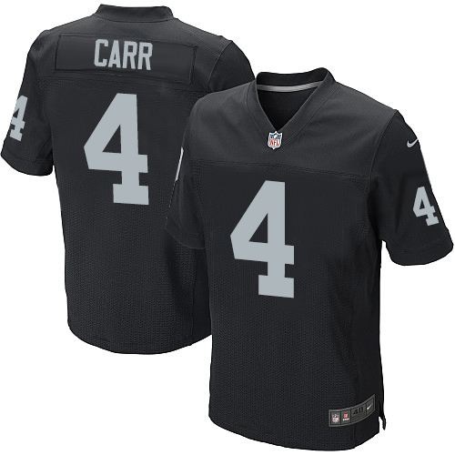 Oakland Raiders #4 Derek Carr Black Elite Jersey