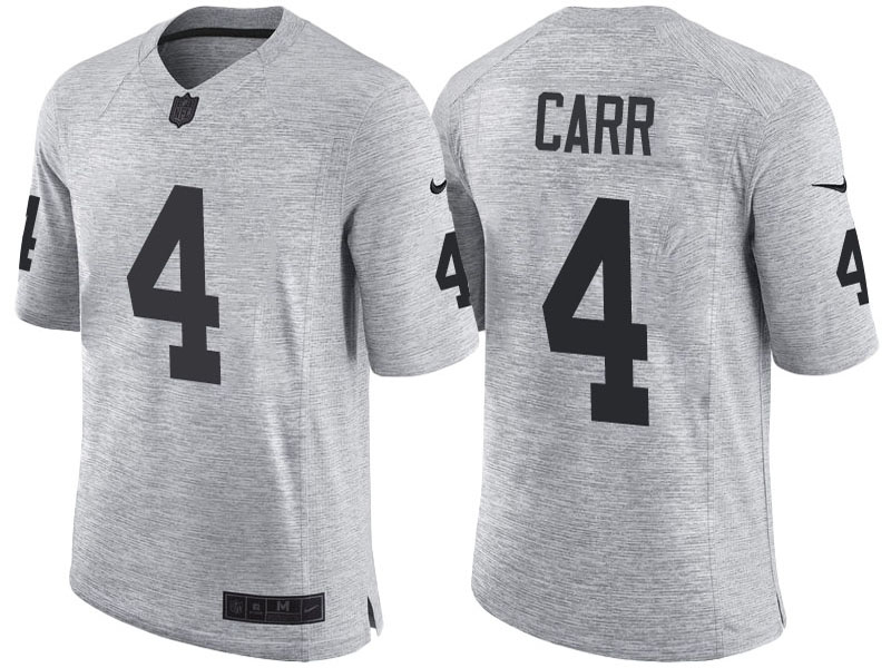 Oakland Raiders #4 Derek Carr 2016 Gridiron Gray II Limited Jersey