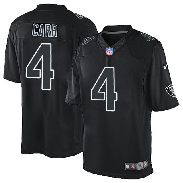 Oakland Raiders #4 Derek Carr Black Impact Limited Jersey