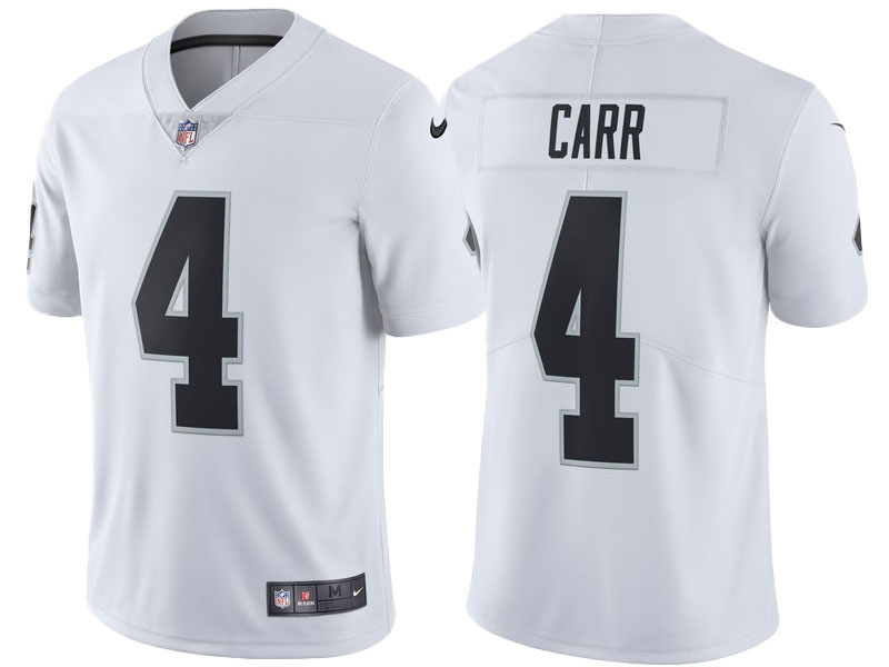 2017 Oakland Raiders #4 Derek Carr White Vapor Untouchable Limited Jersey