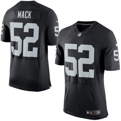 Oakland Raiders #52 Khalil Mack Black Elite Jersey