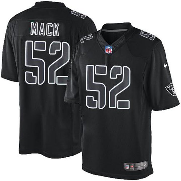 NFL Oakland Raiders #52 Khalil Mack Limited Impact Black Jersey