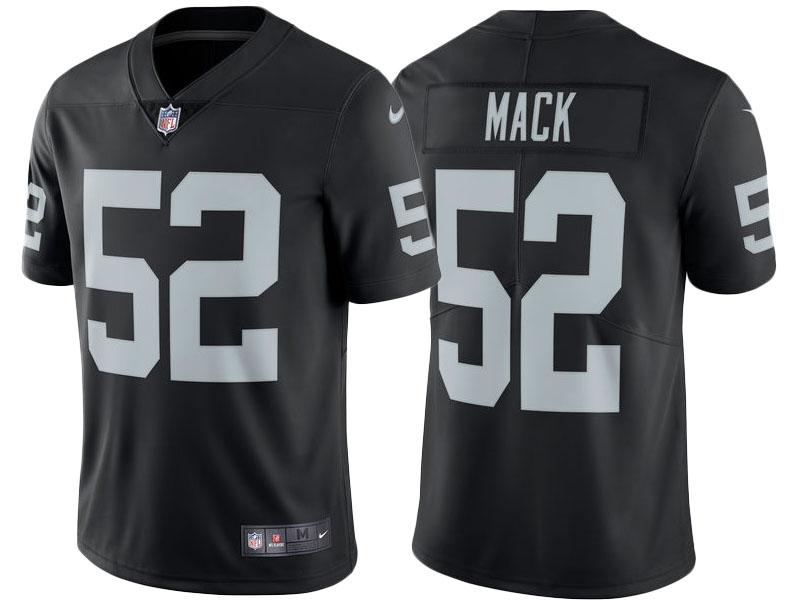 2017 Oakland Raiders #52 Khalil Mack Black Vapor Untouchable Limited Jersey