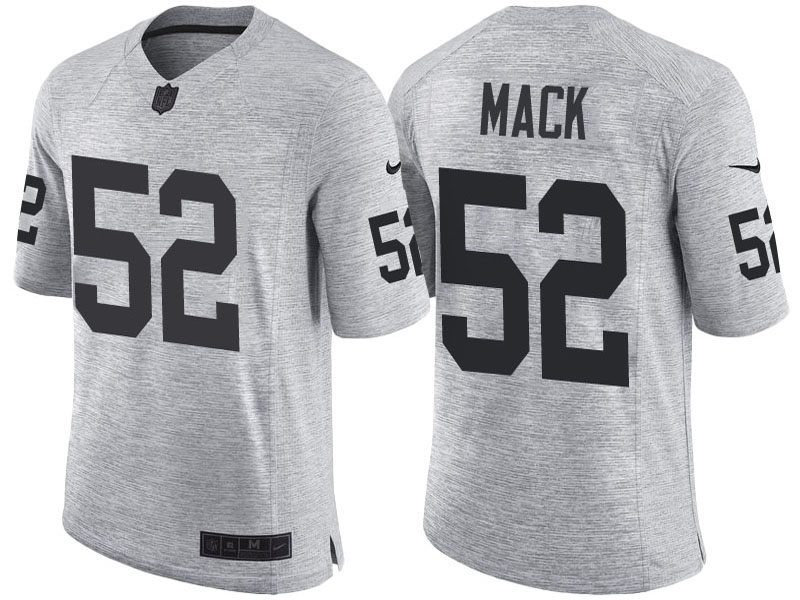 Oakland Raiders #52 Khalil Mack 2016 Gridiron Gray II Limited Jersey