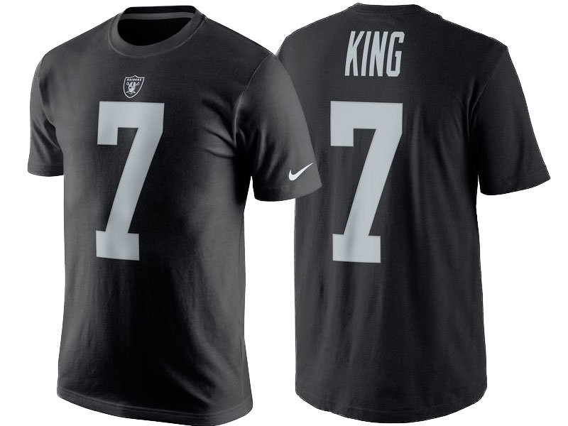 Oakland Raiders #7 Marquette King Black Player Pride Name & Number T-Shirt