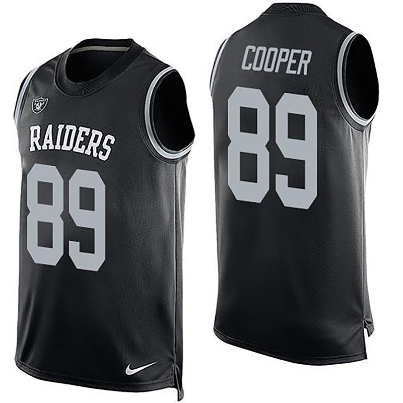 Raiders #89 Amari Cooper Black Team Color Men NFL Limited Tank Top