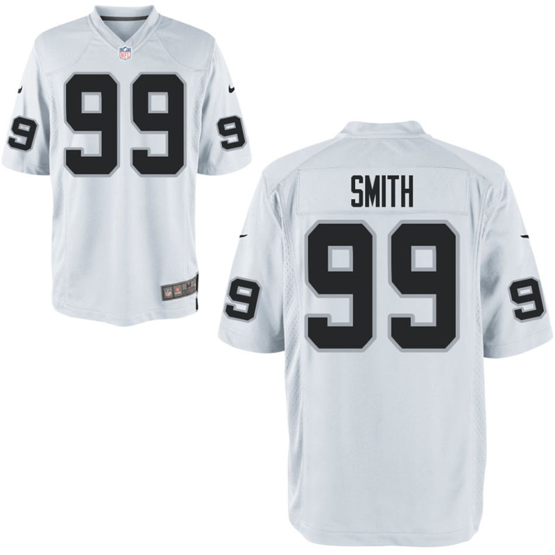 Oakland Raiders #99 Aldon Smith White Game Jersey