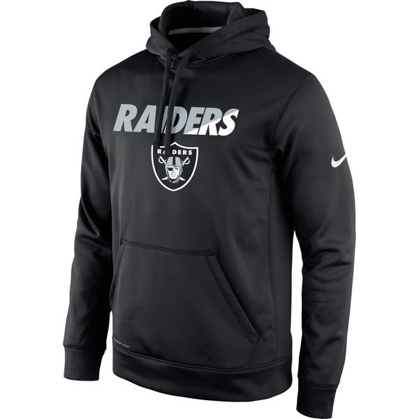 Oakland Raiders Black Kick Off Staff Performance Pullover Hoodie