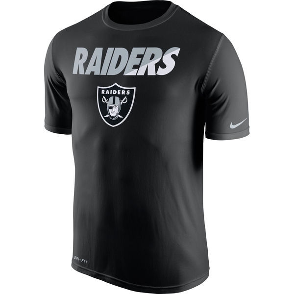 Oakland Raiders Black Legend Staff Practice Performance T-Shirt