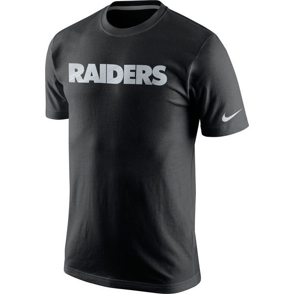 Men's Oakland Raiders Black Wordmark T-Shirt